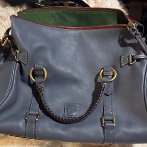 Dooney & Bourke steel blue large florentine satchel